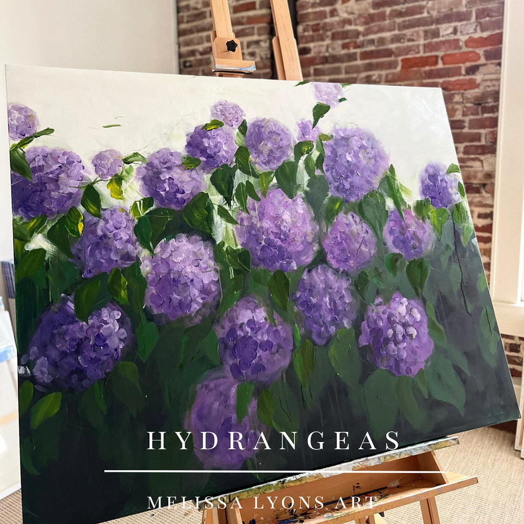Purple hydrangeas