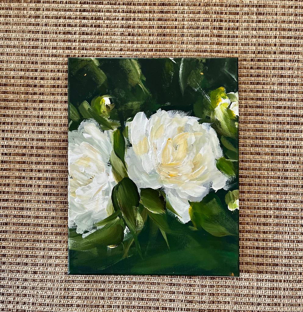 white peonies