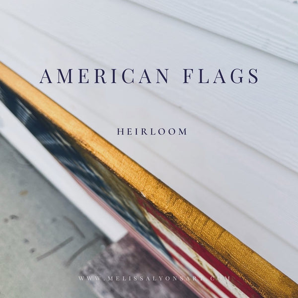 American Flag on canvas painting