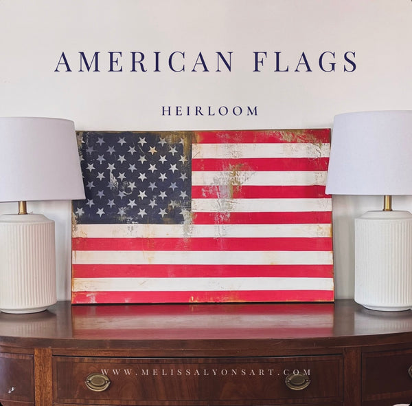American Flag on canvas painting