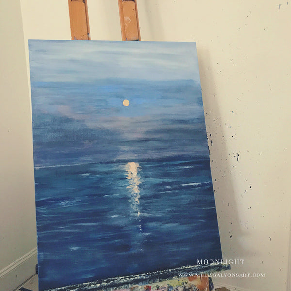 Moonlight over water