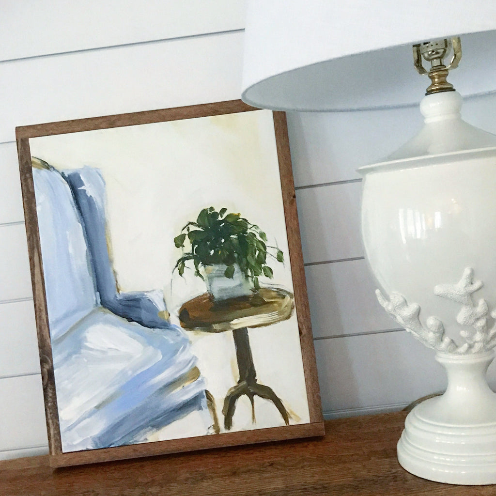 chair and plant