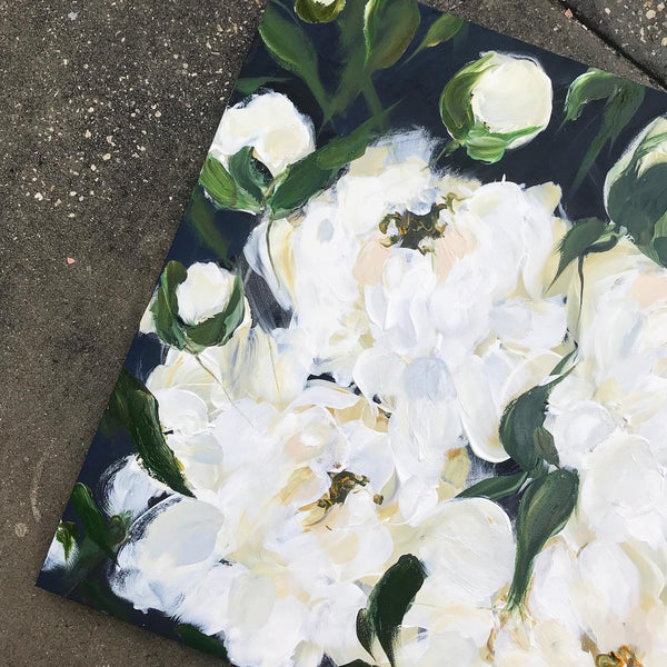 White peonies