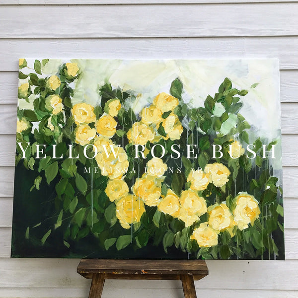 Yellow rose bush