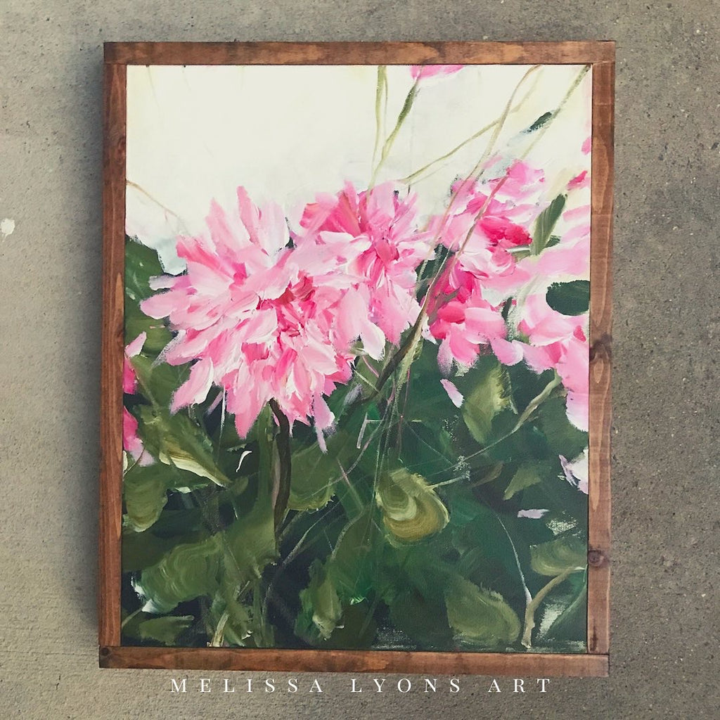 pink dahlias