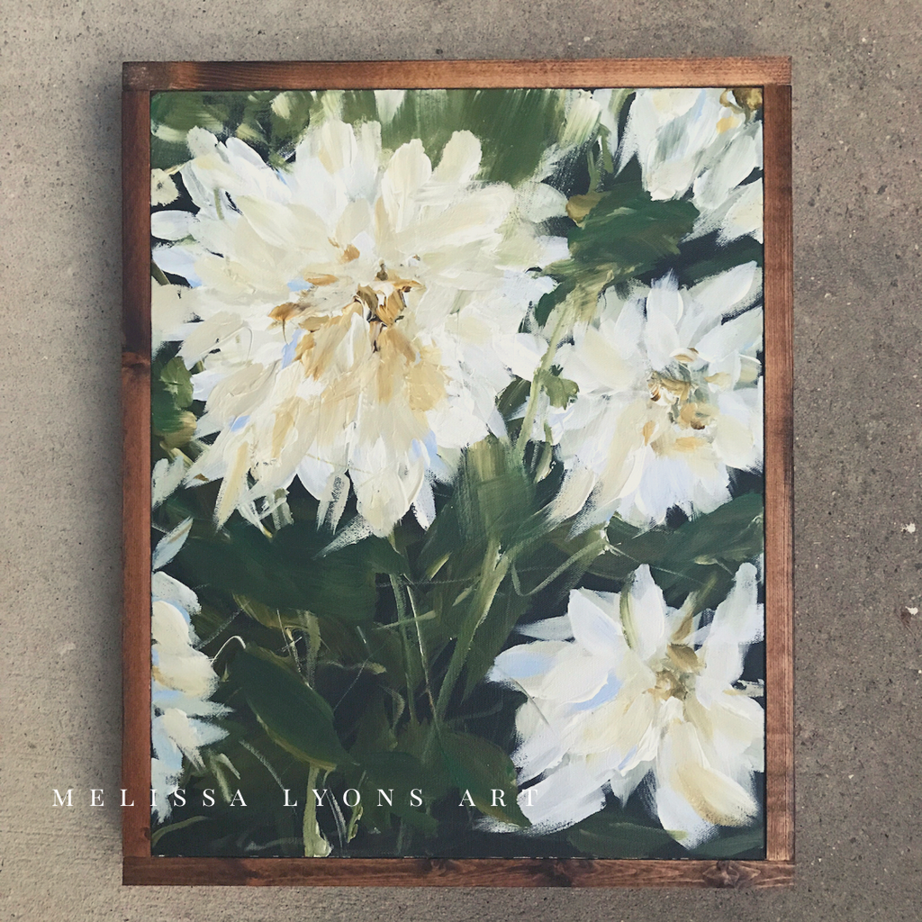 white dahlias