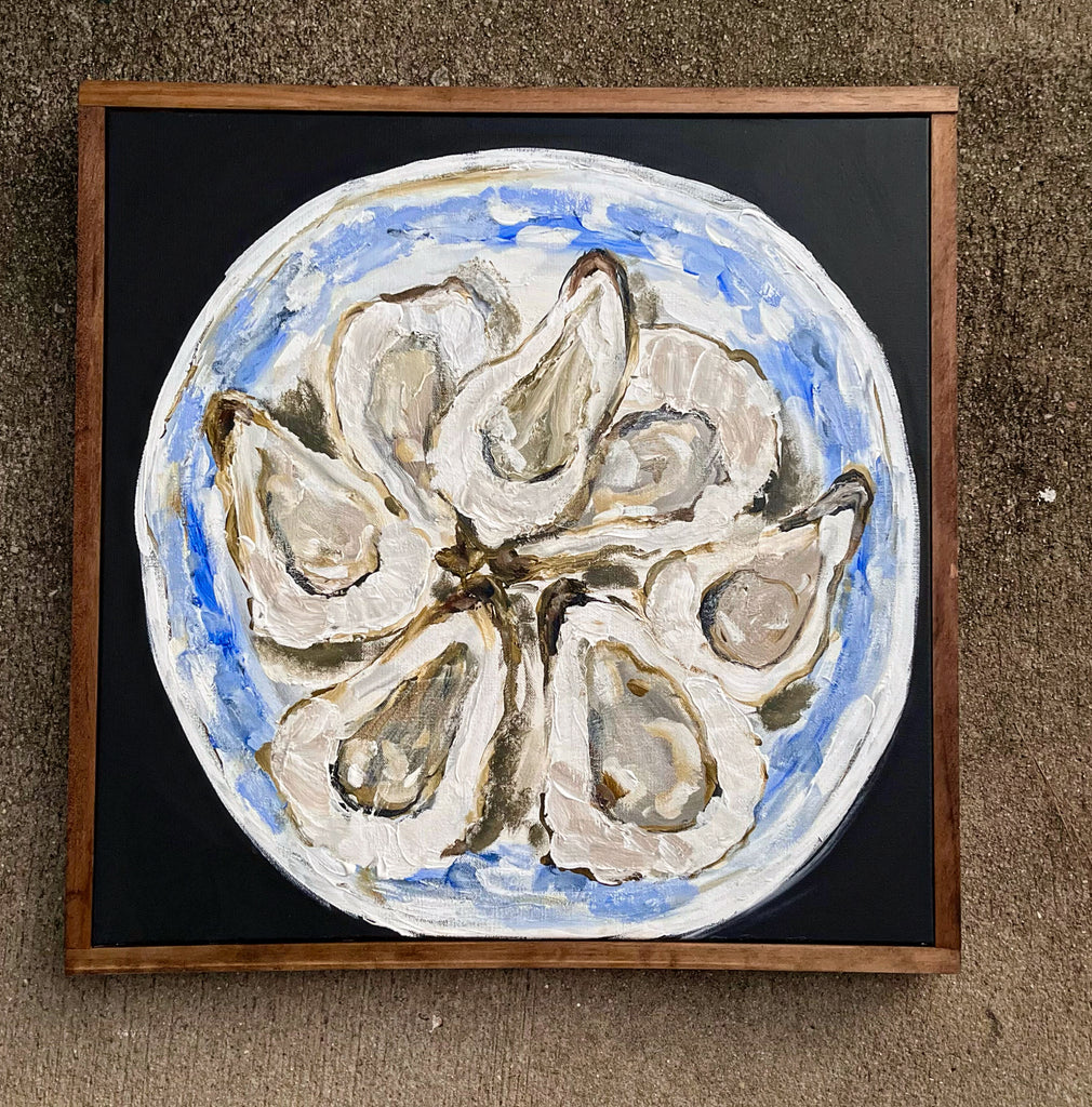 Oysters on a platter