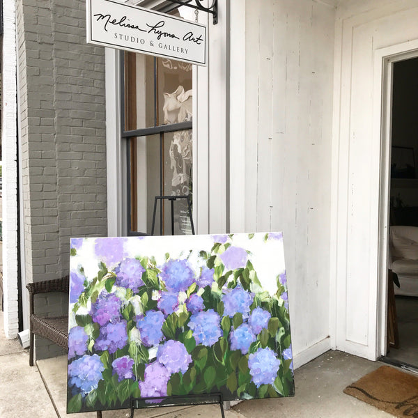 purple and blue hydrangeas