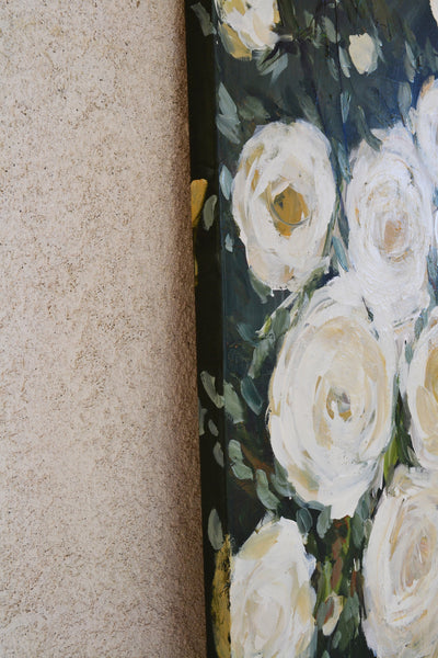 white garden roses