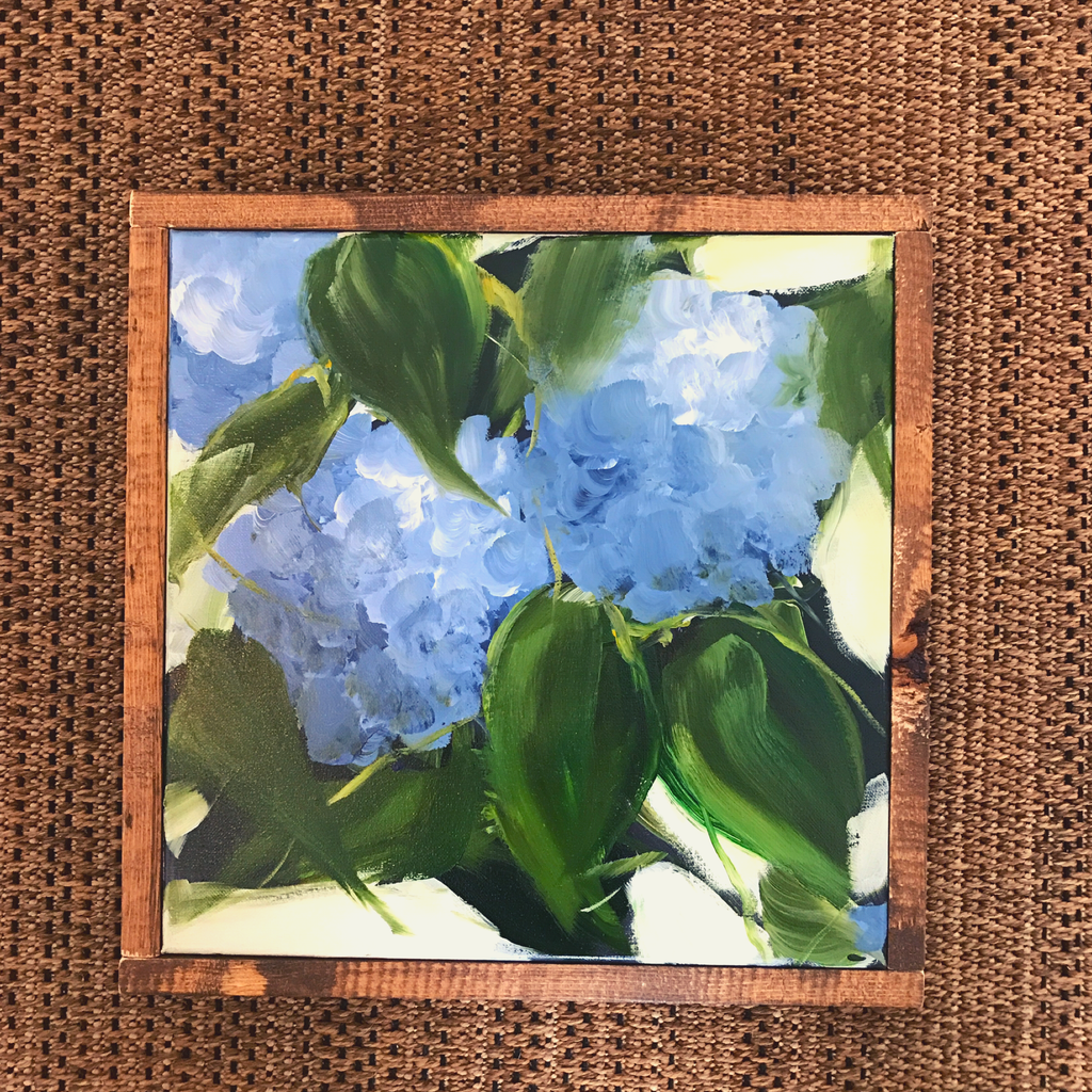 blue hydrangeas