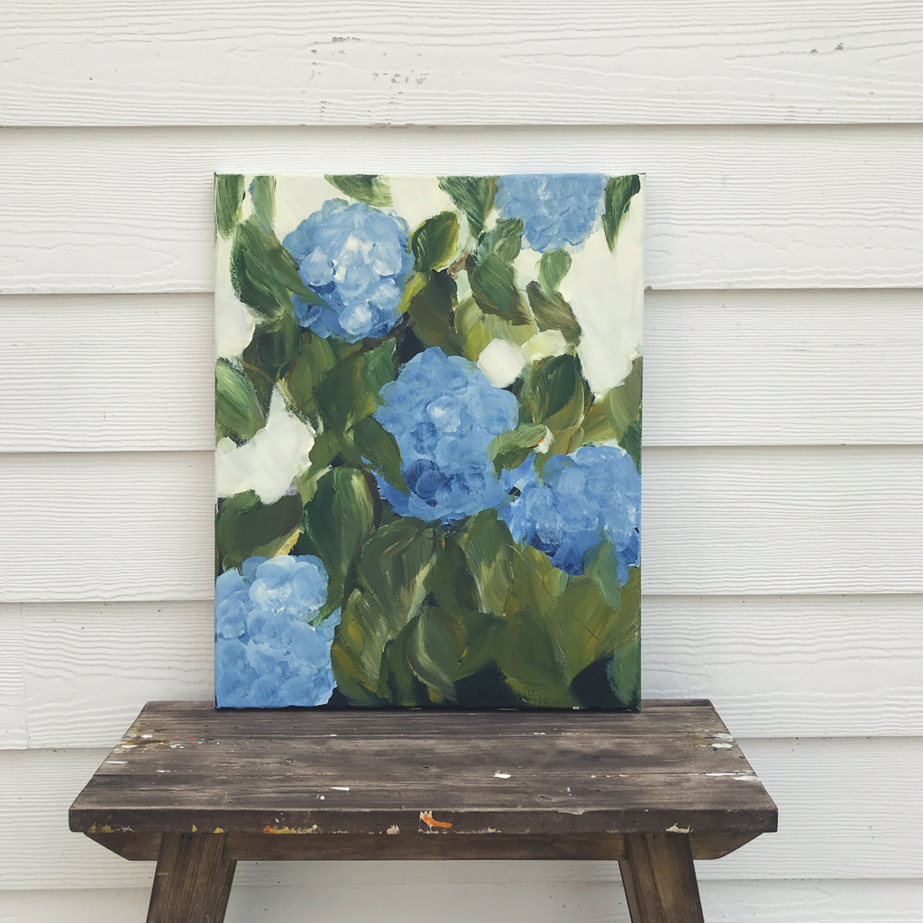 blue hydrangeas