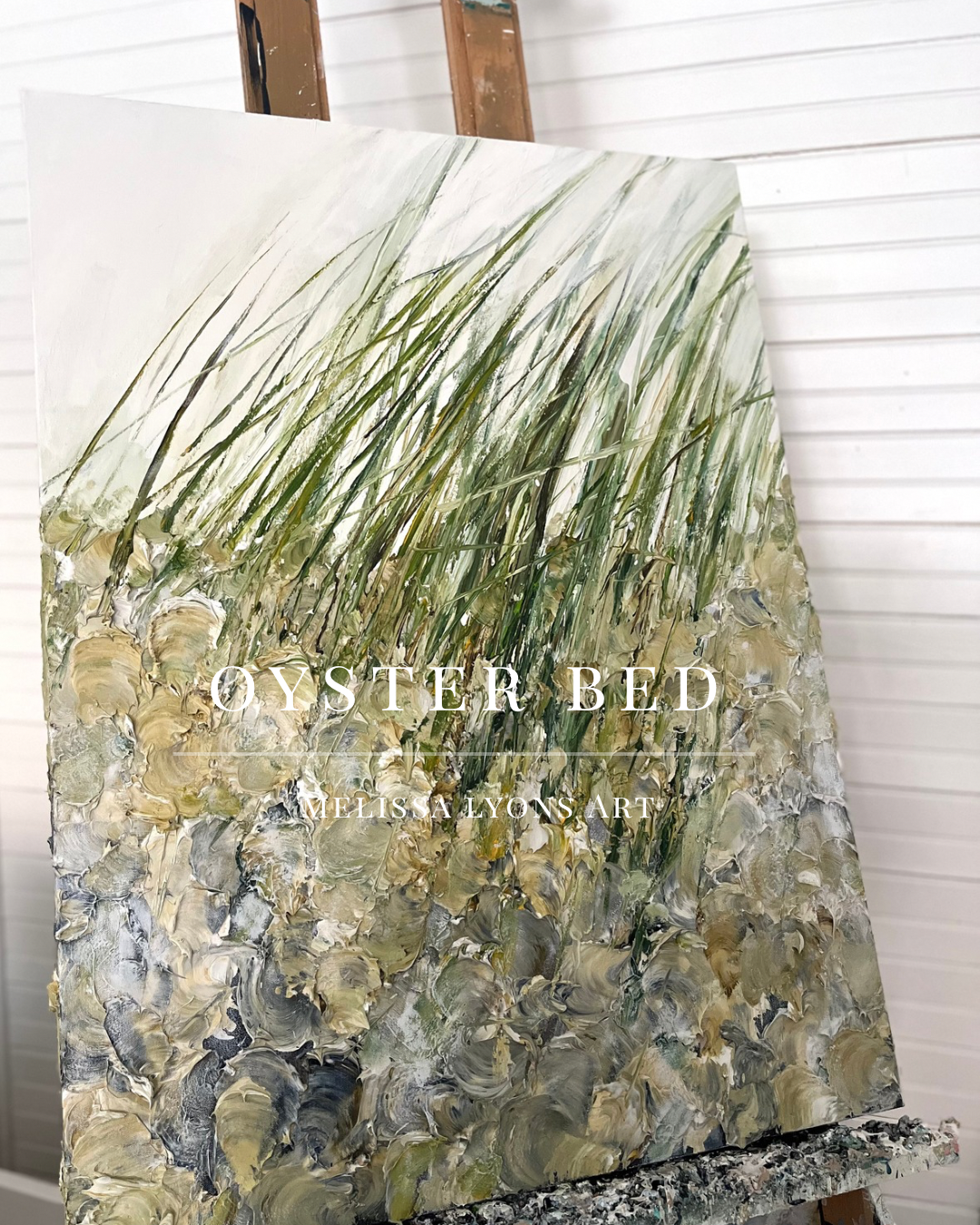 Oyster Bed with marsh grass