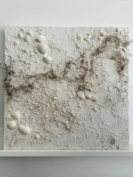 Textured beach sculpture