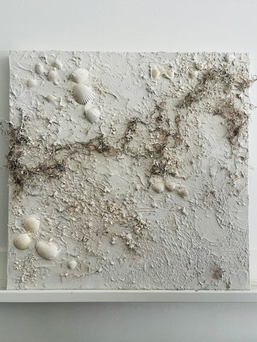 Textured beach sculpture