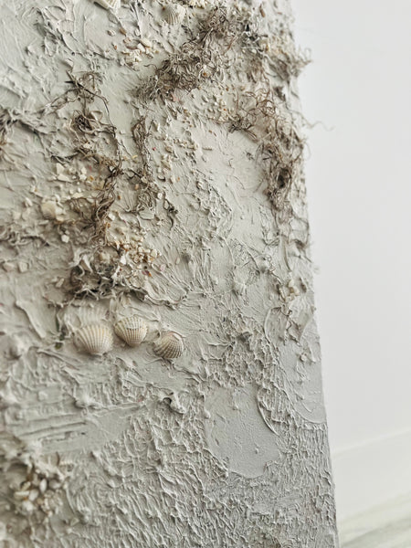 Textured beach sculpture