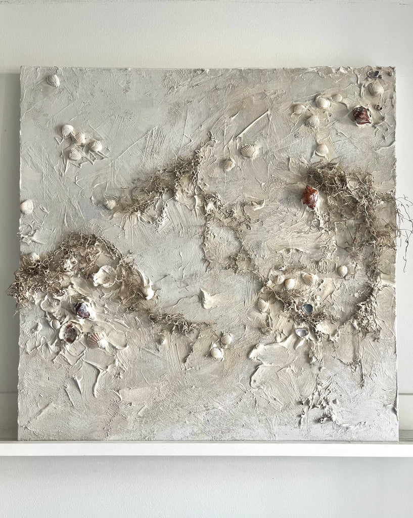 Textured beach sculpture