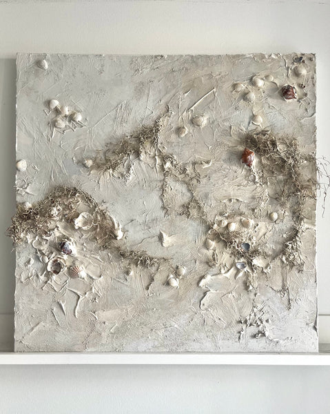 Textured beach sculpture