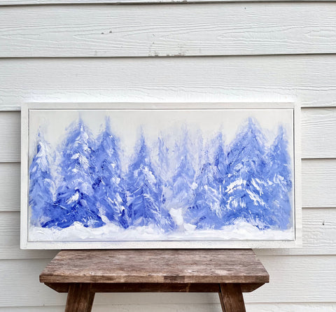 coastal style blue trees