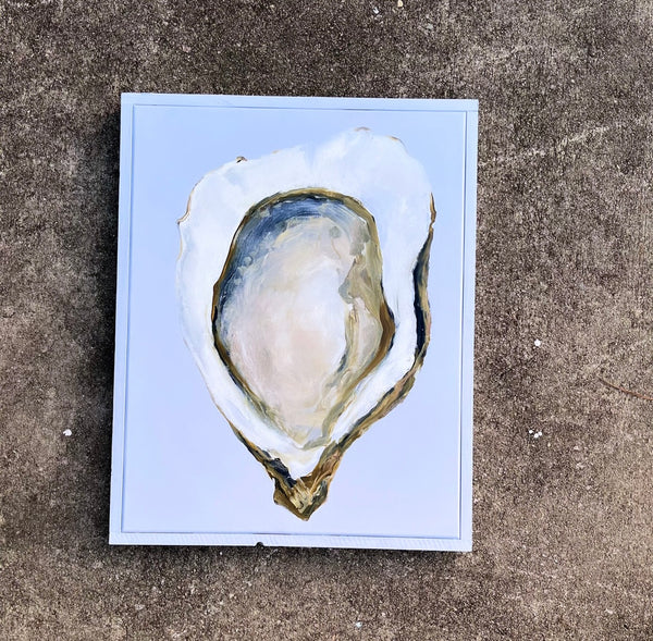 Oyster on French blue