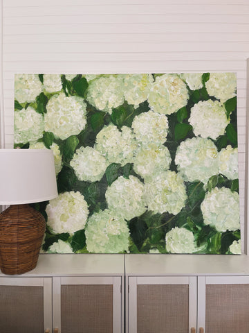 White hydrangeas