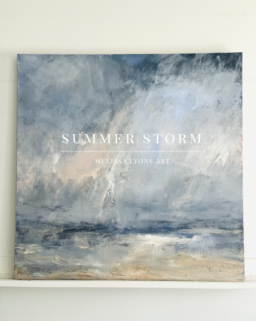 Summer storm on the beach
