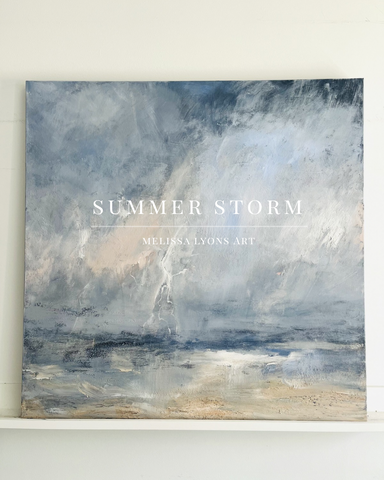 Summer storm on the beach