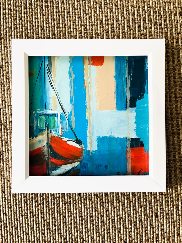 Red fishing boat