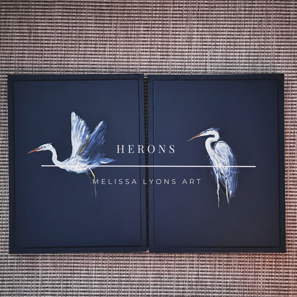 blue herons