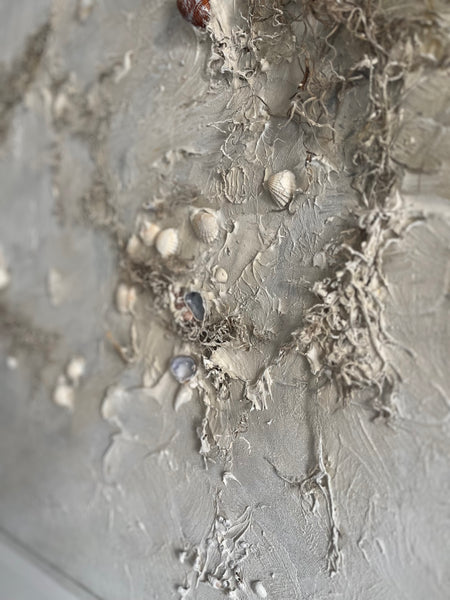 Textured beach sculpture