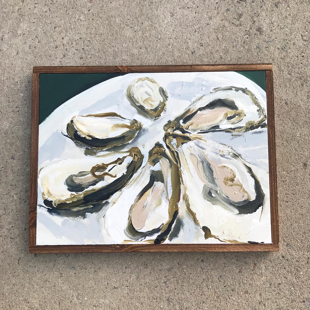 oysters on a platter