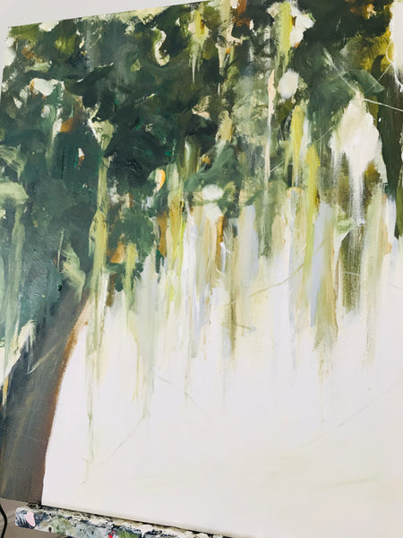 Southern Oak Tree with Spanish moss