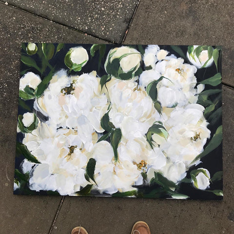 White peonies