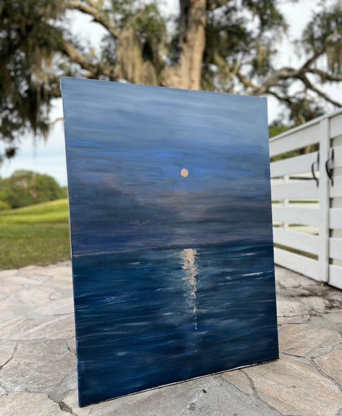 Moonlight over water