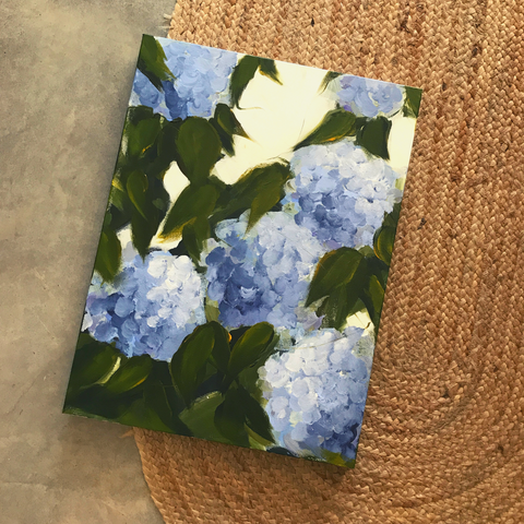 blue hydrangeas