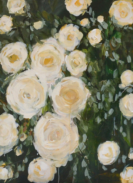 white garden roses