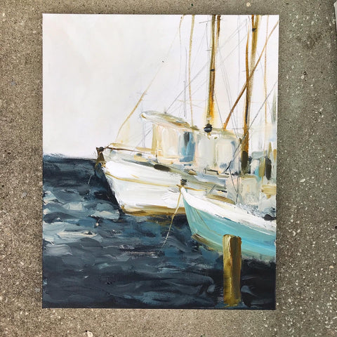 Docked boats