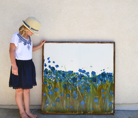 blue wildflowers