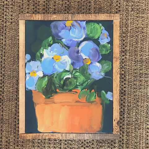 pansies in a pot