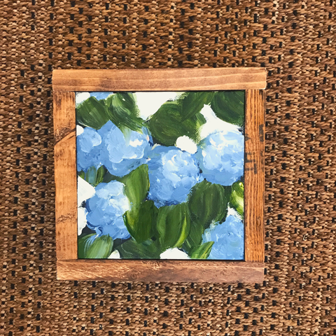 blue hydrangeas