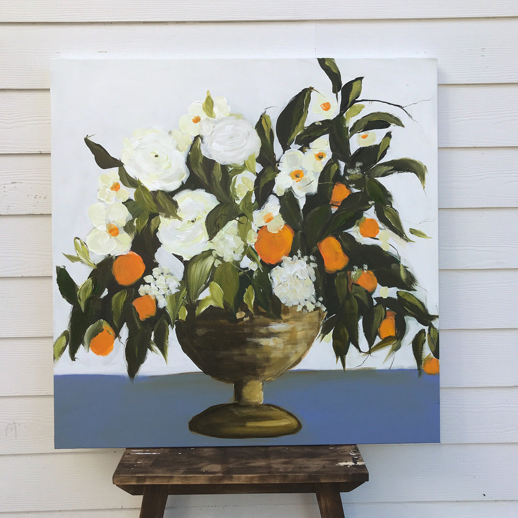 oranges and flowers still life