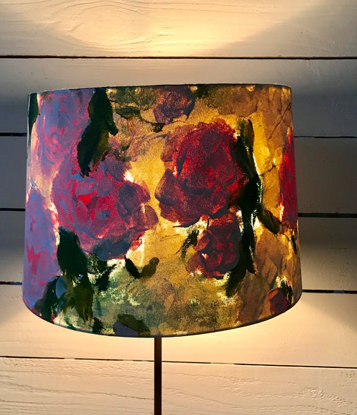 large rose garden hand painted lamp shade