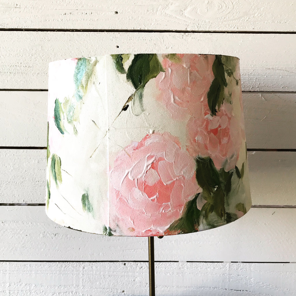 large rose garden hand painted lamp shade
